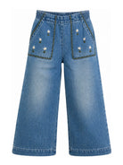 Jeans per bambina Stella McCartney Kids in denim a gamba ampia TZ6C00 Z0746 606 STELLA McCARTNEY KIDS 