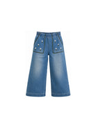 Jeans per bambina Stella McCartney Kids in denim a gamba ampia TZ6C00 Z0746 606 STELLA McCARTNEY KIDS 