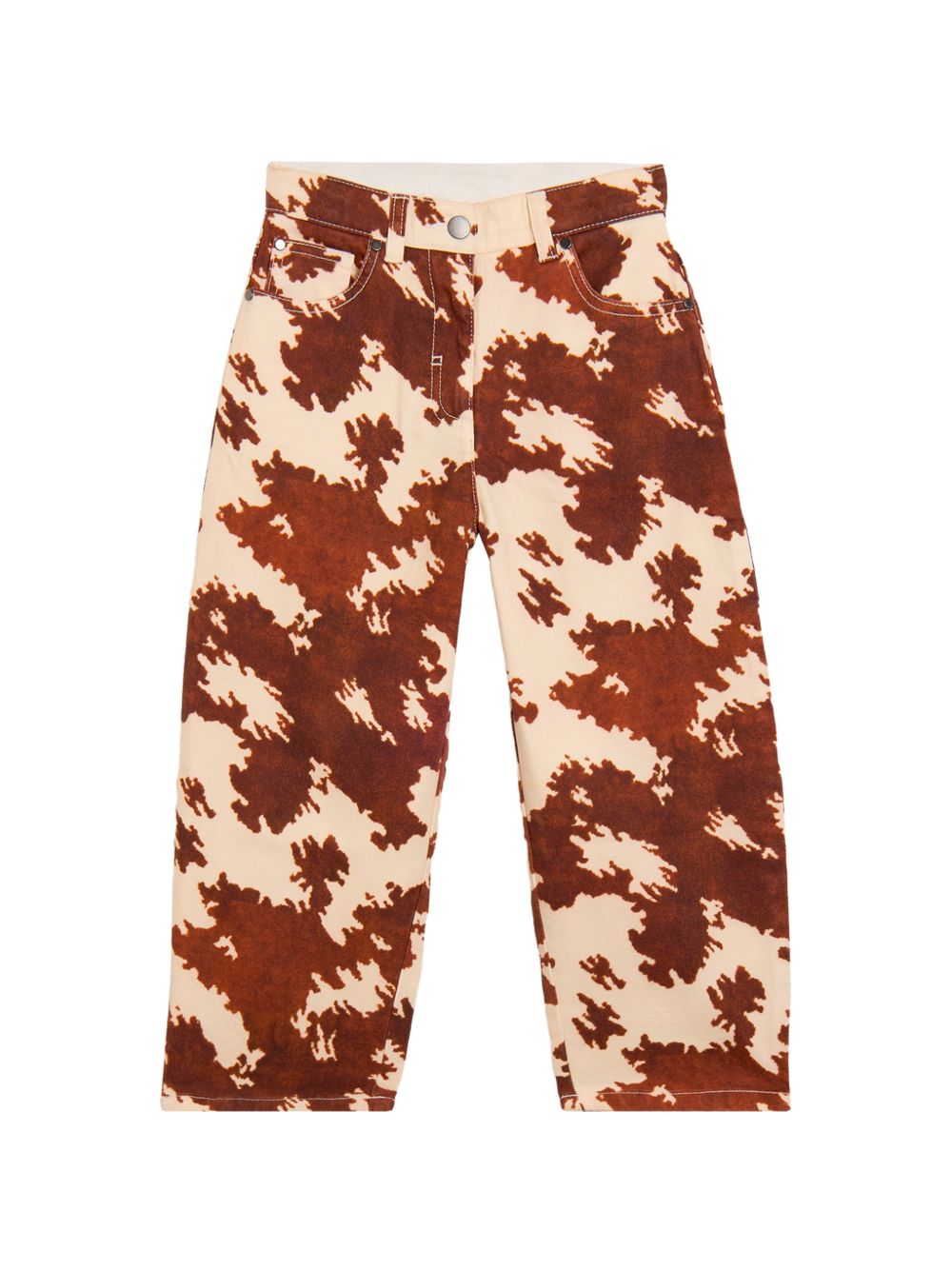Pantaloni per bambina Stella McCartney Kids marrone a gamba ampia TZ6C20 Z3899 189MA STELLA McCARTNEY KIDS 