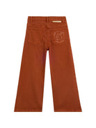 Jeans dritti per bambino Stella McCartney Kids marroni con ricamo TZ6C40 Z0156 307 STELLA McCARTNEY KIDS 