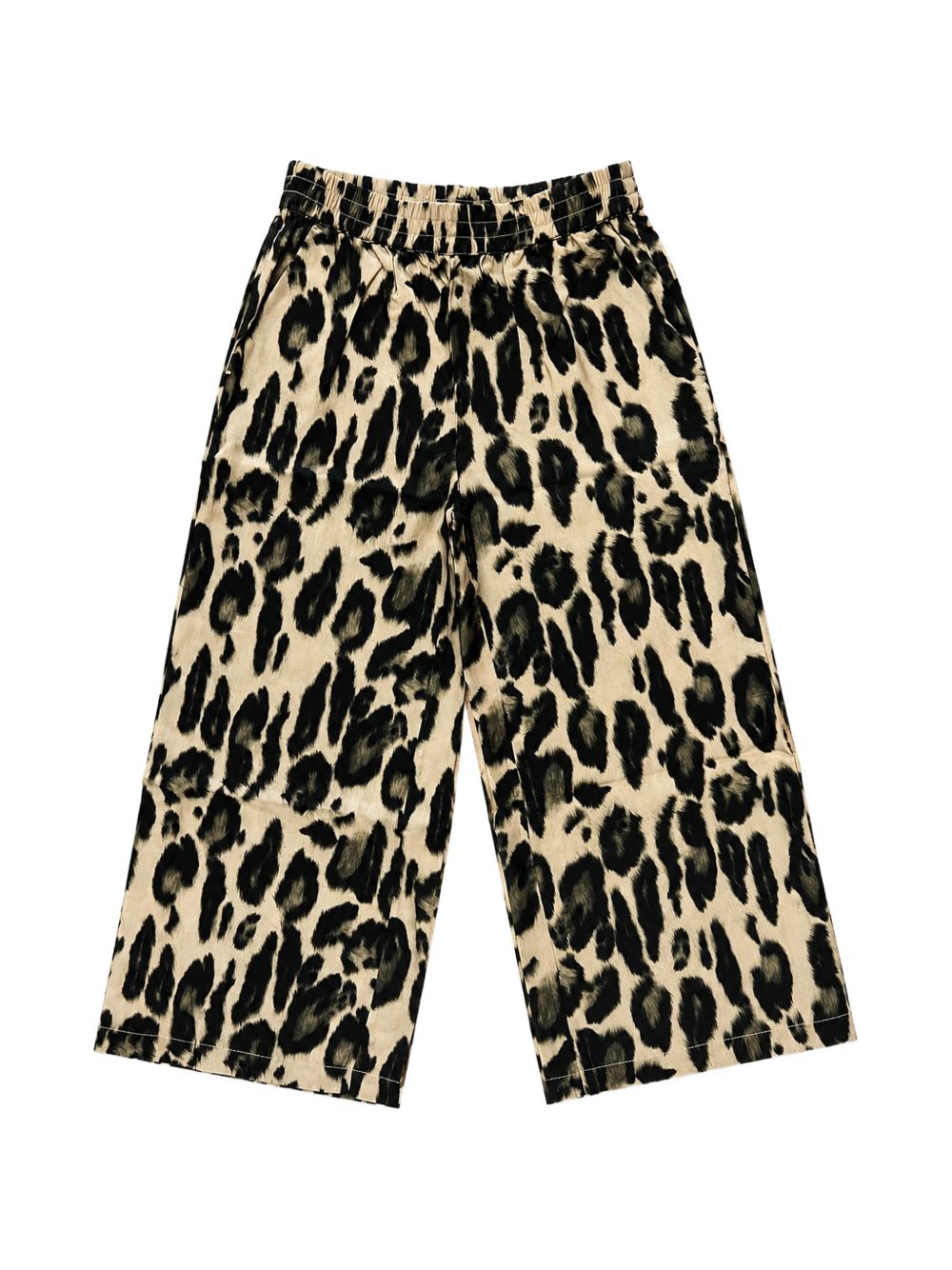Pantaloni per bambina Stella McCartney Kids beige a gamba ampia leopardati TZ6C70 Z3923 132NE STELLA McCARTNEY KIDS 
