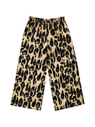 Pantaloni per bambina Stella McCartney Kids beige a gamba ampia leopardati TZ6C70 Z3923 132NE STELLA McCARTNEY KIDS 