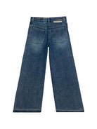 Jeans per bambina Stella McCartney Kids in denim a gamba ampia con frange TZ6C80 Z0746 665 STELLA McCARTNEY KIDS 