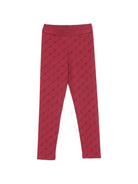Leggings per bambina Stella McCartney Kids rosso con stampa logo all-over TZ6D50 Z3919 416NE STELLA McCARTNEY KIDS 
