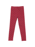 Leggings per bambina Stella McCartney Kids rosso con stampa logo all-over TZ6D50 Z3919 416NE STELLA McCARTNEY KIDS 