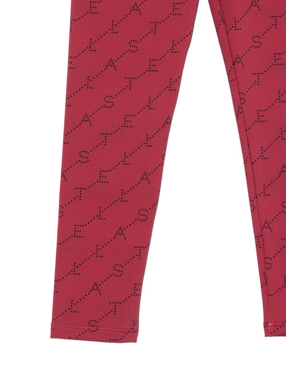 Leggings per bambina Stella McCartney Kids rosso con stampa logo all-over TZ6D50 Z3919 416NE STELLA McCARTNEY KIDS 