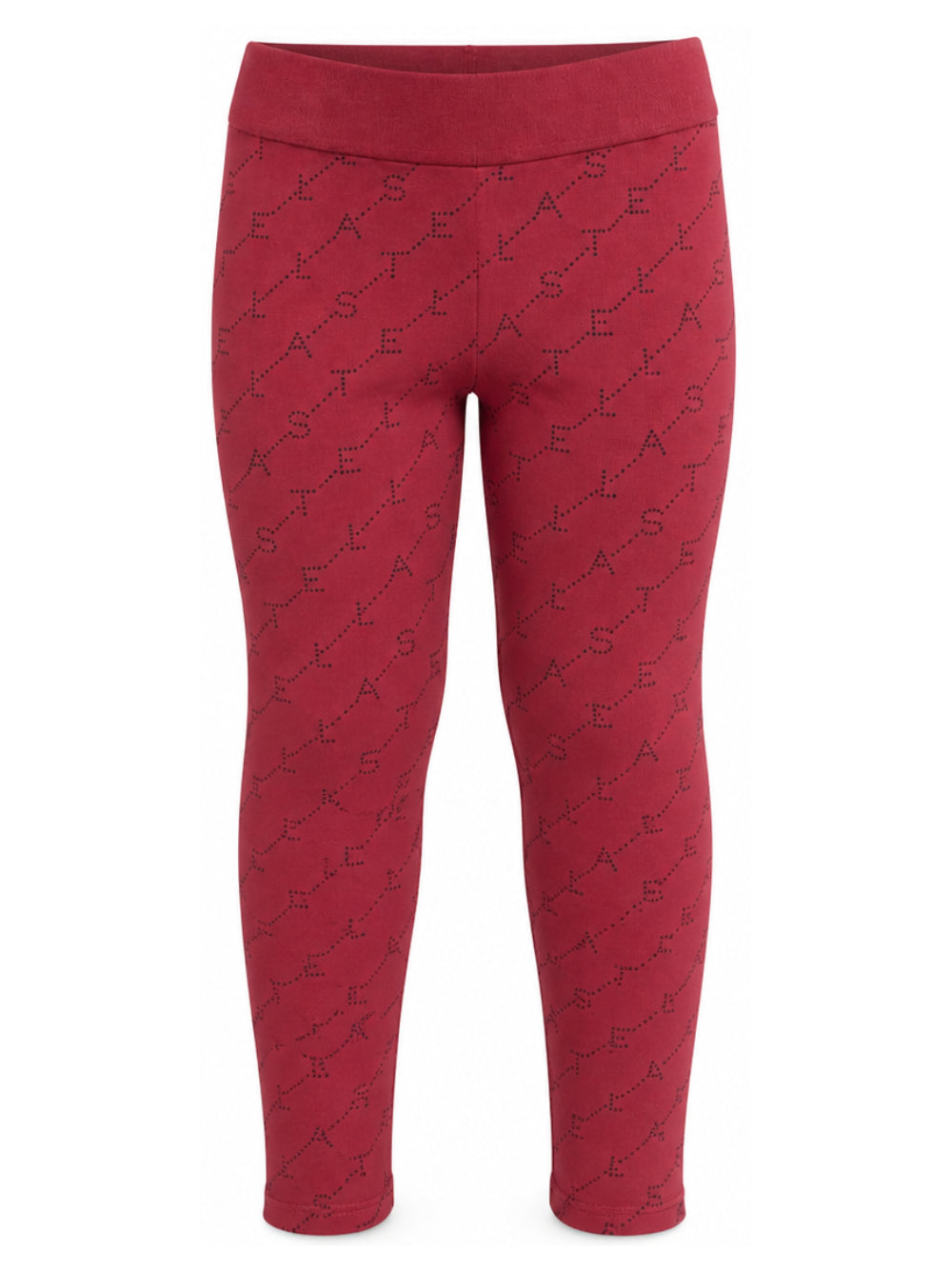 Leggings per bambina Stella McCartney Kids rosso con stampa logo all-over TZ6D50 Z3919 416NE STELLA McCARTNEY KIDS 