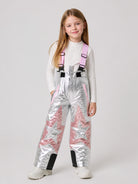 Pantaloni da sci per bambina Stella McCartney Kids argento con design patchwork TZ6E00 Z3967 925 STELLA McCARTNEY KIDS 