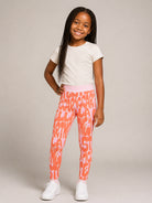 Leggings per bambina Stella McCartney Kids multicolore con logo all-over TZ6E70 Z4189 50GMC STELLA McCARTNEY KIDS 