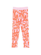 Leggings per bambina Stella McCartney Kids multicolore con logo all-over TZ6E70 Z4189 50GMC STELLA McCARTNEY KIDS 