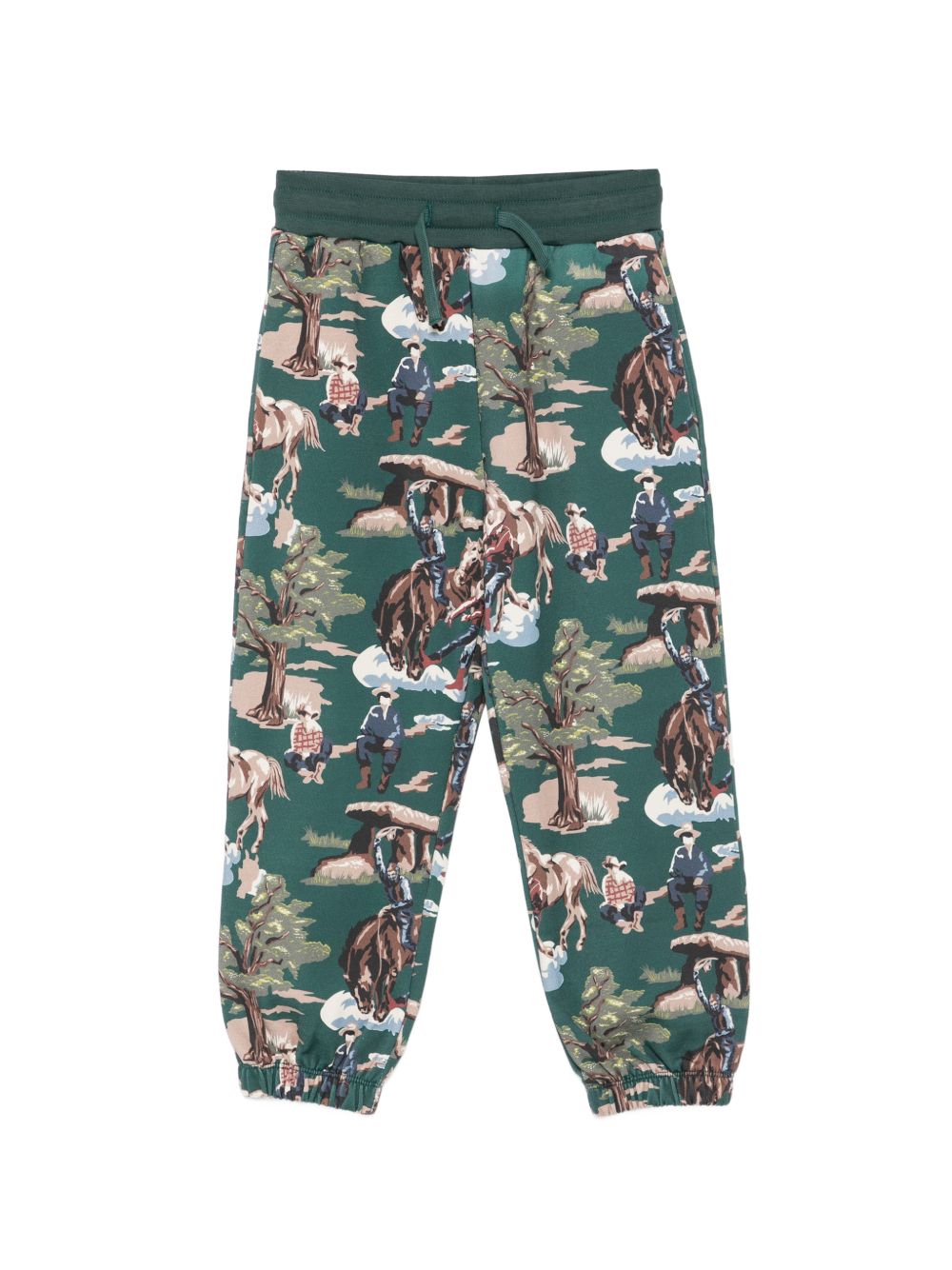 Pantaloni per bambino Stella McCartney Kids verde con stampa grafica TZ6H60 Z3951 737MC STELLA McCARTNEY KIDS 