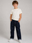 Pantaloni per bambino Stella McCartney Kids in denim con cuciture a contrasto TZ6I30 Z0746 630 STELLA McCARTNEY KIDS 