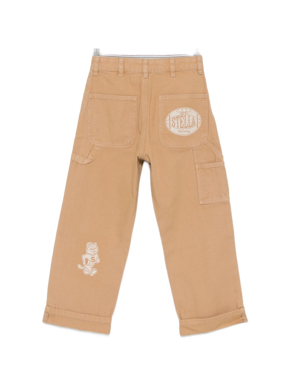 Pantaloni per bambino Stella McCartney Kids beige con stampa logo TZ6I40 Z2661 132 STELLA McCARTNEY KIDS 