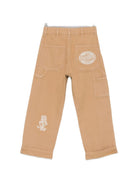 Pantaloni per bambino Stella McCartney Kids beige con stampa logo TZ6I40 Z2661 132 STELLA McCARTNEY KIDS 