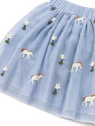 Gonna per neonata Stella McCartney Kids azzurra con ricamo TZ7011 Z3866 61EEM STELLA McCARTNEY KIDS 
