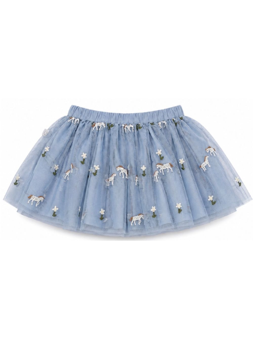 Gonna per neonata Stella McCartney Kids azzurra con ricamo TZ7011 Z3866 61EEM STELLA McCARTNEY KIDS 