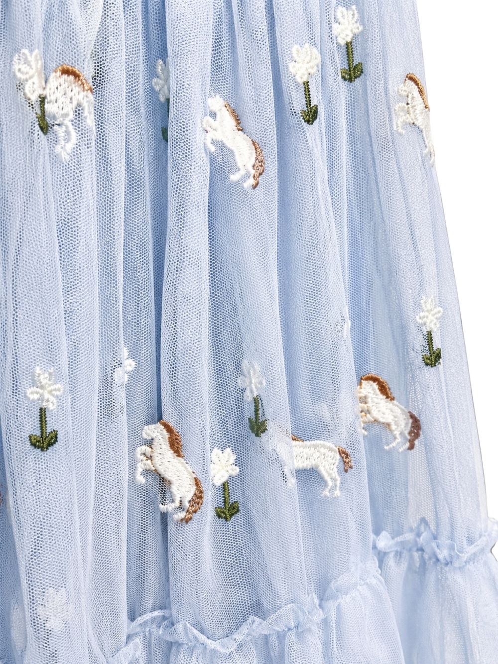 Gonna per bambina Stella McCartney Kids azzurra con ricamo TZ7A74 Z3866 61EEM STELLA McCARTNEY KIDS 