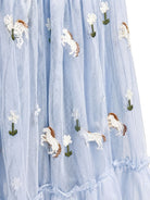 Gonna per bambina Stella McCartney Kids azzurra con ricamo TZ7A74 Z3866 61EEM STELLA McCARTNEY KIDS 