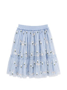 Gonna per bambina Stella McCartney Kids azzurra con ricamo TZ7A74 Z3866 61EEM STELLA McCARTNEY KIDS 