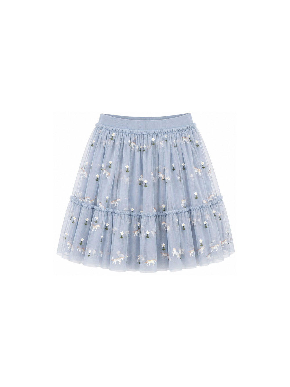 Gonna per bambina Stella McCartney Kids azzurra con ricamo TZ7A74 Z3866 61EEM STELLA McCARTNEY KIDS 
