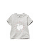T-shirt per neonati Stella McCartney Kids grigia con stampa grafica TZ8001 Z3772 807 STELLA McCARTNEY KIDS 