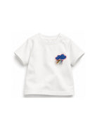 T-shirt per neonati Stella McCartney Kids bianca con dettaglio sul petto TZ8021 Z3772 101 STELLA McCARTNEY KIDS 