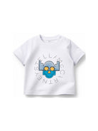 T-shirt per neonato Stella McCartney Kids bianca con stampa grafica robot sul davanti TZ8301 Z3931 100 STELLA McCARTNEY KIDS 