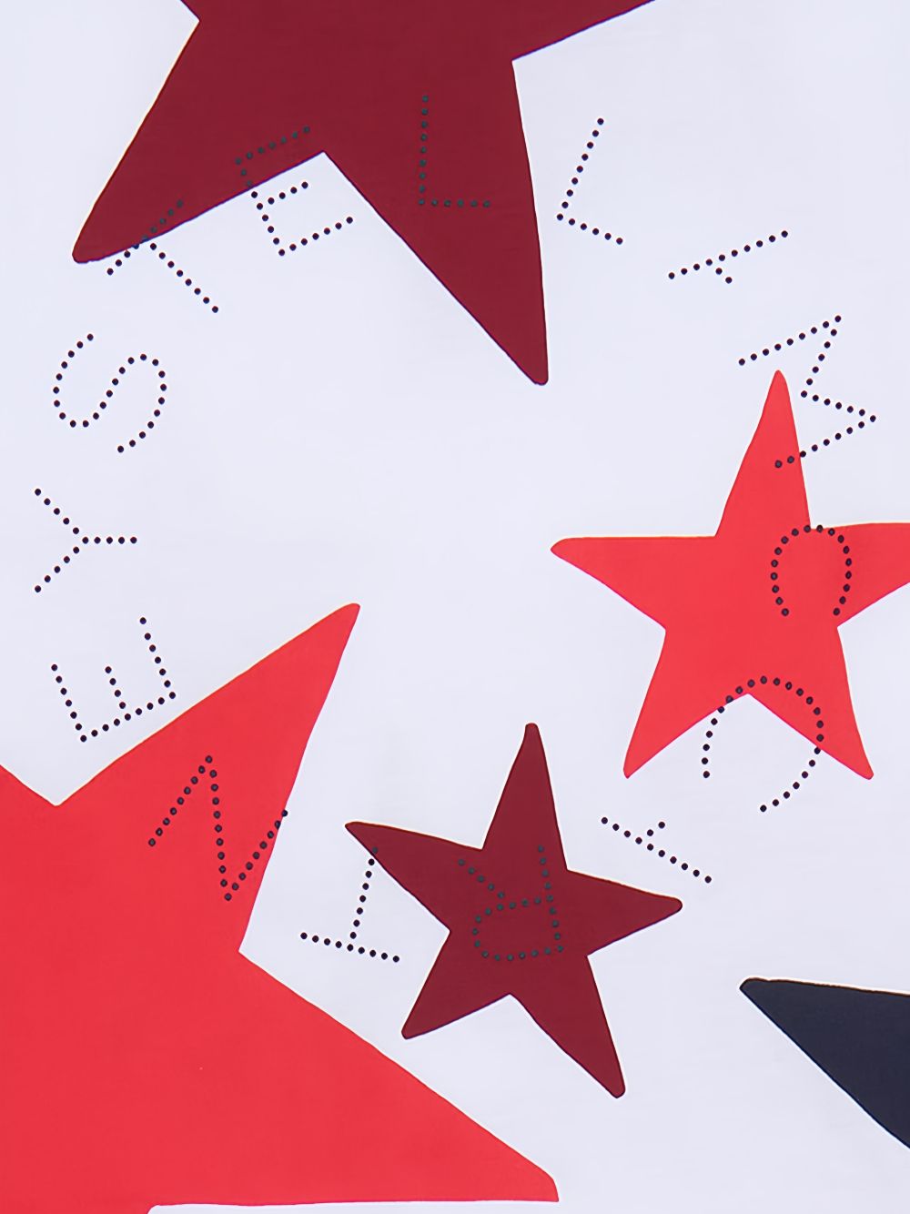 T-shirt per bambini Stella McCartney Kids bianca con stampa grafica stelle TZ8A21 Z3883 100MC STELLA McCARTNEY KIDS 