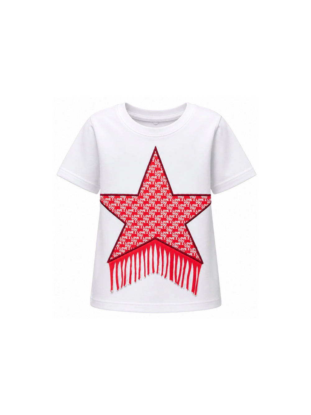 T-shirt per bambina Stella McCartney Kids bianca con stampa stella sul davanti TZ8A31 Z3772 100 STELLA McCARTNEY KIDS 