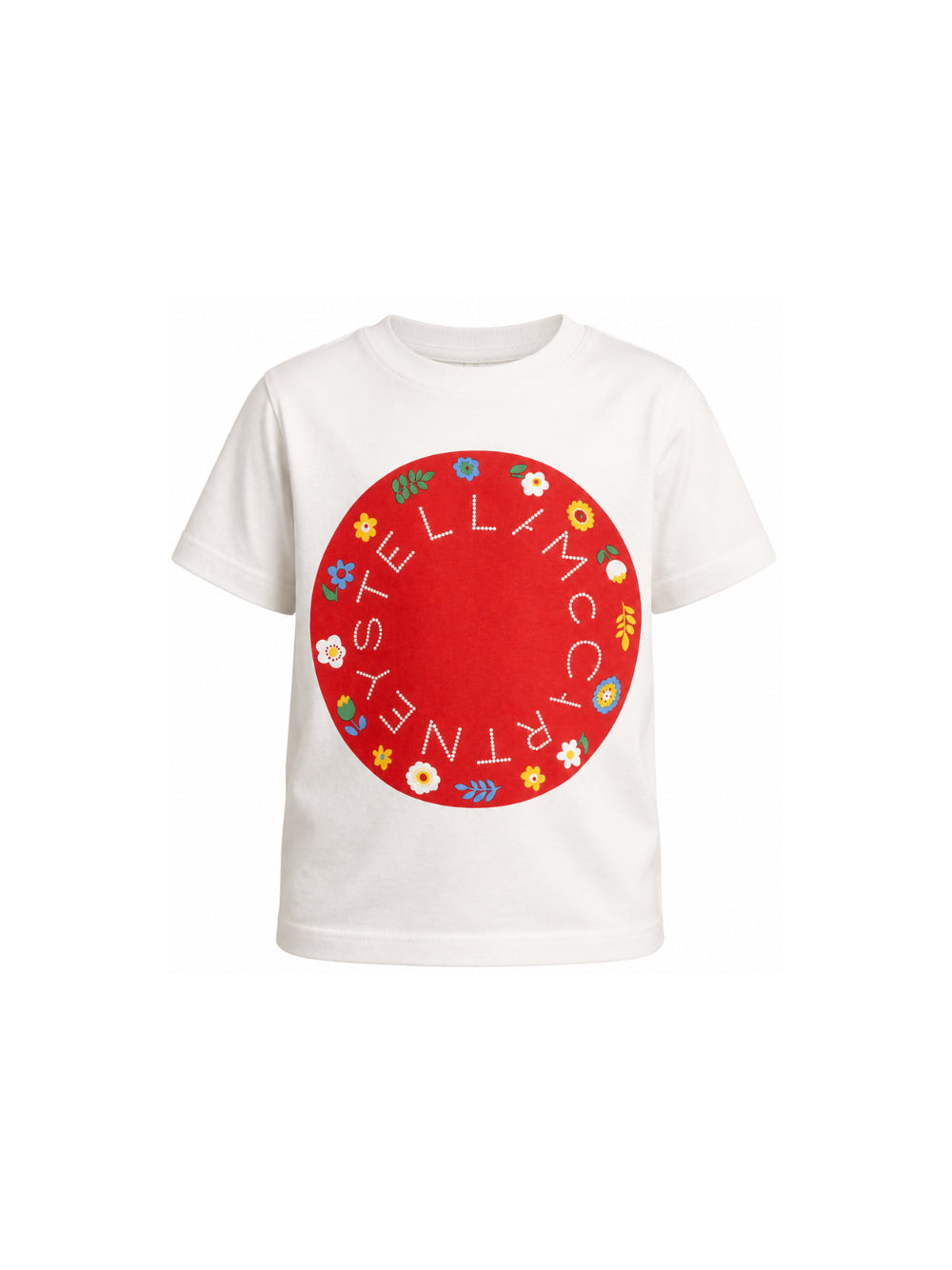 T-shirt per bambina Stella McCartney Kids bianca con stampa grafica TZ8A71 Z3772 101 STELLA McCARTNEY KIDS 