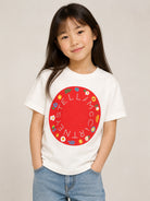 T-shirt per bambina Stella McCartney Kids bianca con stampa grafica TZ8A71 Z3772 101 STELLA McCARTNEY KIDS 