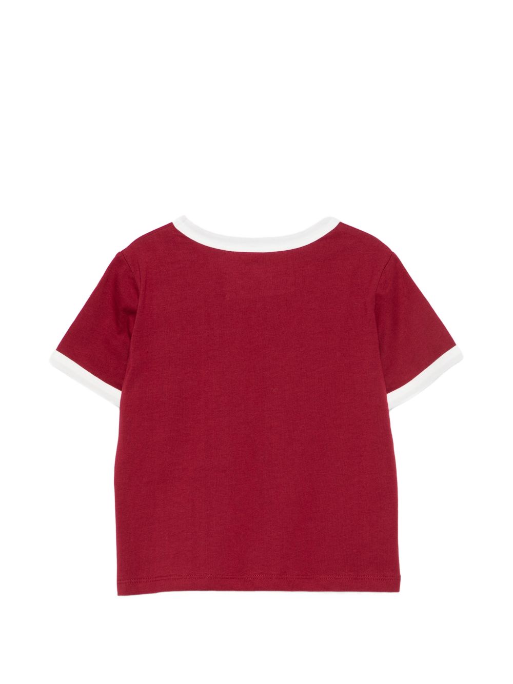 T-shirt per bambina Stella McCartney Kids rossa con bordi a contrasto TZ8B21 Z3772 416 STELLA McCARTNEY KIDS 