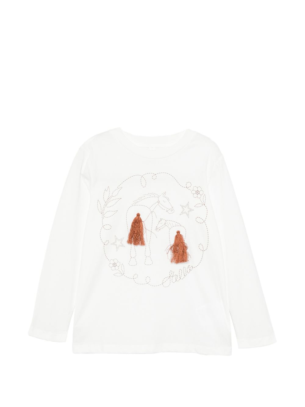 T-shirt per bambini Stella McCartney Kids bianca con applicazioni TZ8B50 Z3772 101 STELLA McCARTNEY KIDS 