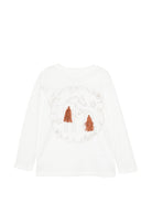 T-shirt per bambini Stella McCartney Kids bianca con applicazioni TZ8B50 Z3772 101 STELLA McCARTNEY KIDS 