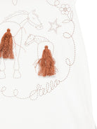 T-shirt per bambini Stella McCartney Kids bianca con applicazioni TZ8B50 Z3772 101 STELLA McCARTNEY KIDS 