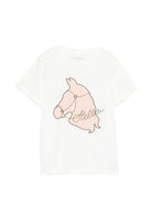 T-shirt per bambina Stella McCartney Kids bianca con ricamo sul davanti TZ8B61 Z3772 101 STELLA McCARTNEY KIDS 