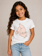 T-shirt per bambina Stella McCartney Kids bianca con ricamo sul davanti TZ8B61 Z3772 101 STELLA McCARTNEY KIDS 
