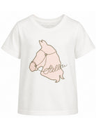 T-shirt per bambina Stella McCartney Kids bianca con ricamo sul davanti TZ8B61 Z3772 101 STELLA McCARTNEY KIDS 