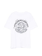 T-shirt per bambino Stella McCartney Kids bianca con stampa grafica TZ8C01 Z3772 100 STELLA McCARTNEY KIDS 