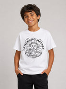 T-shirt per bambino Stella McCartney Kids bianca con stampa grafica TZ8C01 Z3772 100 STELLA McCARTNEY KIDS 