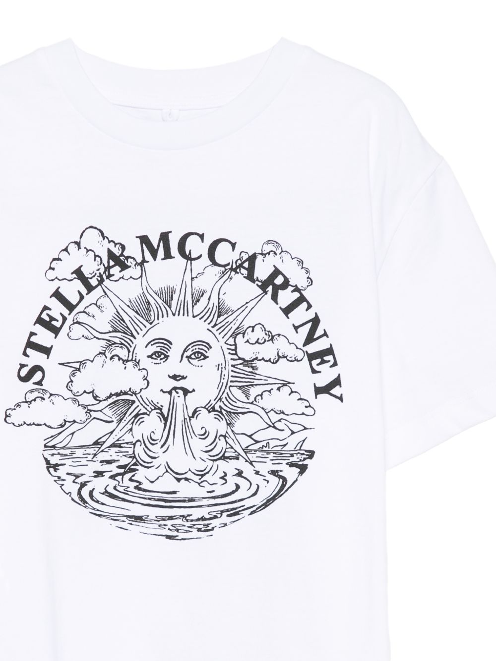 T-shirt per bambino Stella McCartney Kids bianca con stampa grafica TZ8C01 Z3772 100 STELLA McCARTNEY KIDS 