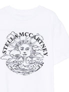 T-shirt per bambino Stella McCartney Kids bianca con stampa grafica TZ8C01 Z3772 100 STELLA McCARTNEY KIDS 
