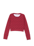 T-shirt per bambina Stella McCartney Kids rossa con monogramma TZ8C30 Z3919 416NE STELLA McCARTNEY KIDS 