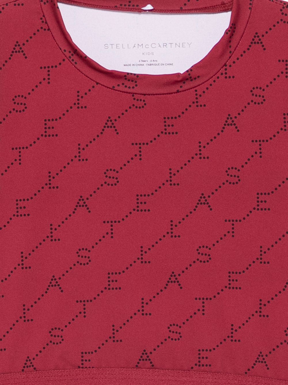 T-shirt per bambina Stella McCartney Kids rossa con monogramma TZ8C30 Z3919 416NE STELLA McCARTNEY KIDS 