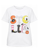 T-shirt per bambini Stella McCartney Kids bianca con stampa grafica TZ8C61 Z3772 100 STELLA McCARTNEY KIDS 