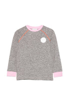 T-shirt per bambina Stella McCartney Kids grigia con bordi a contrasto TZ8C70 Z3968 999 STELLA McCARTNEY KIDS 
