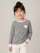 T-shirt per bambina Stella McCartney Kids grigia con bordi a contrasto TZ8C70 Z3968 999 STELLA McCARTNEY KIDS 