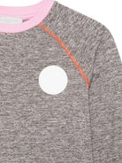 T-shirt per bambina Stella McCartney Kids grigia con bordi a contrasto TZ8C70 Z3968 999 STELLA McCARTNEY KIDS 