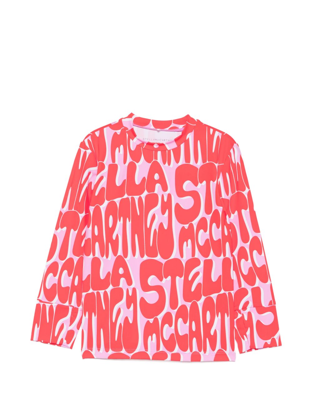 T-shirt per bambina Stella McCartney Kids multicolore con stampa logo all-over TZ8D80 Z4189 50GMC STELLA McCARTNEY KIDS 
