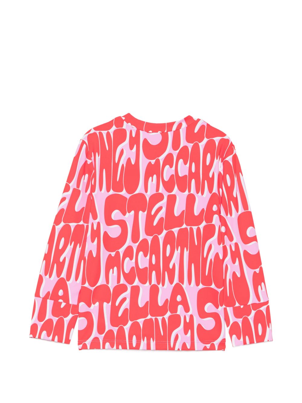 T-shirt per bambina Stella McCartney Kids multicolore con stampa logo all-over TZ8D80 Z4189 50GMC STELLA McCARTNEY KIDS 